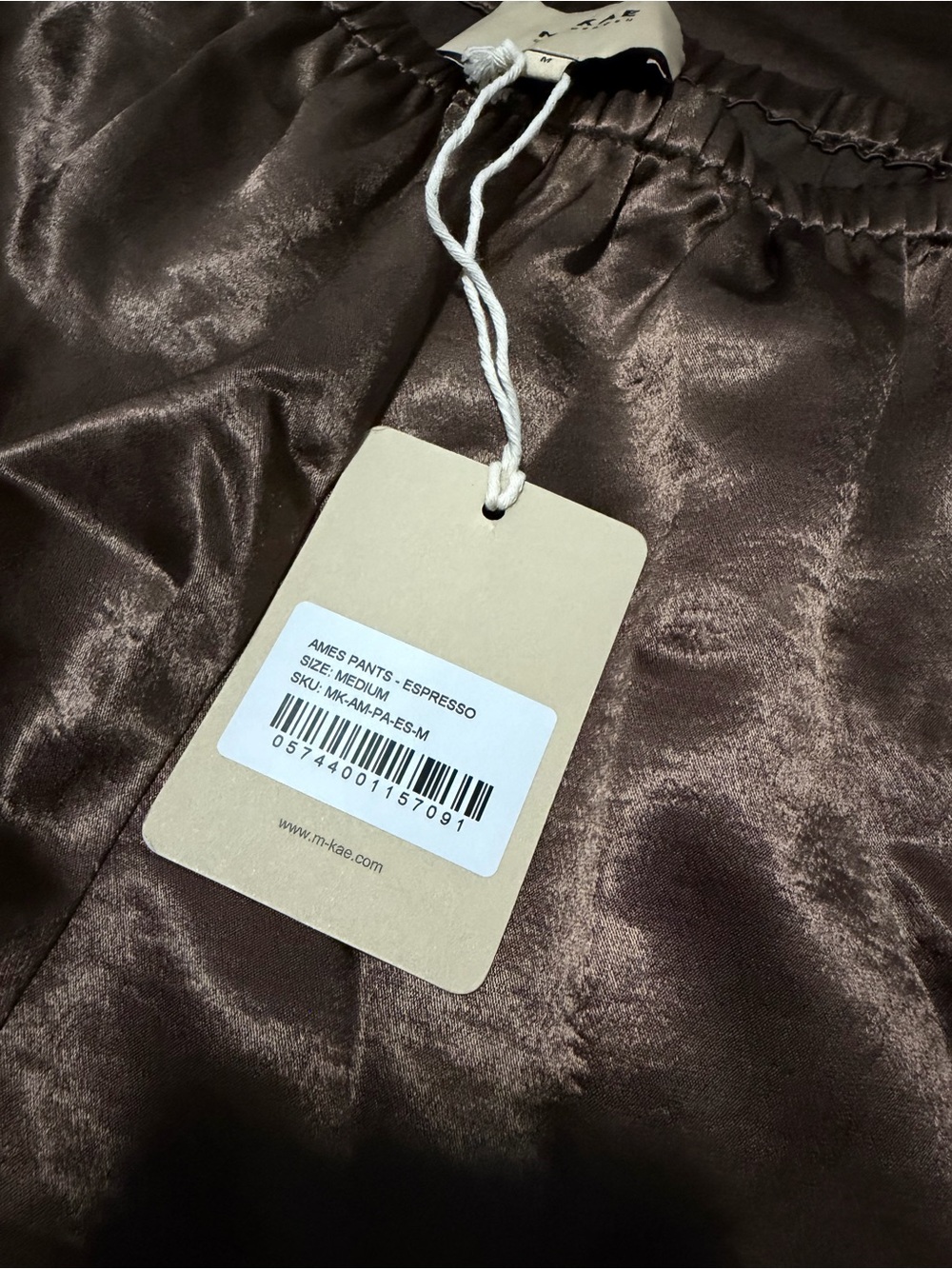 M-Kae Ames Satin Pants - Espresso - Picture 6 of 6